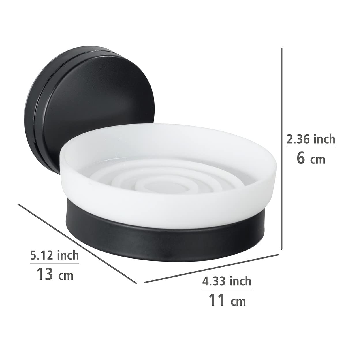 wenko-static-loc-plus-seifenablage-pavia-schwarz-10-x-6-5-x-12-cm-stahl image 5