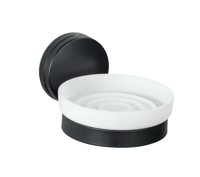 wenko-static-loc-plus-seifenablage-pavia-schwarz-10-x-6-5-x-12-cm-stahl image 1