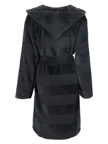 vossen-santiago-unisex-kapuzen-bademantel-schwarz-100-baumwolle-350-g-m image 7
