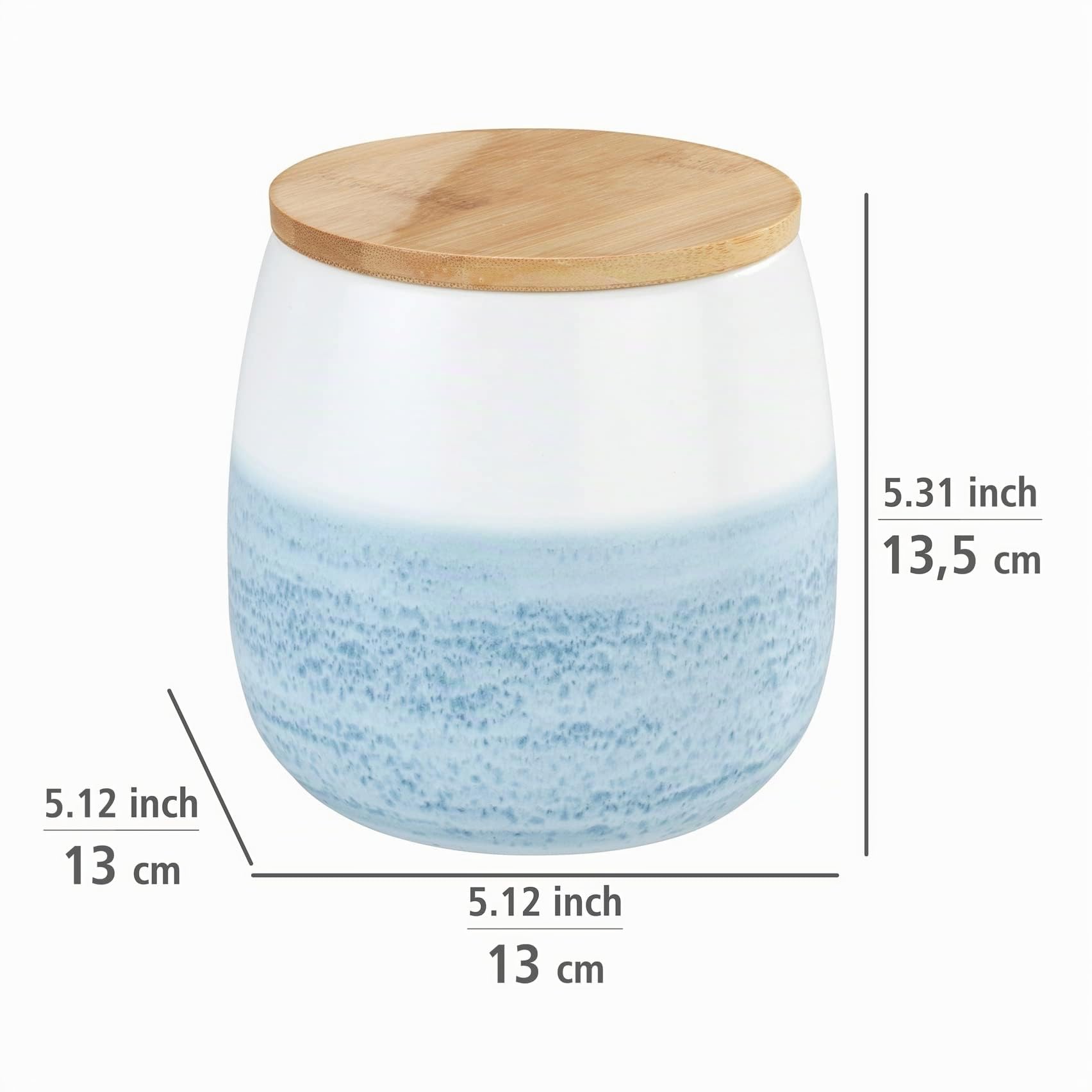 wenko-mala-aufbewahrungsdose-1-l-keramik-wei-blau-13-x-13-5-cm image 4