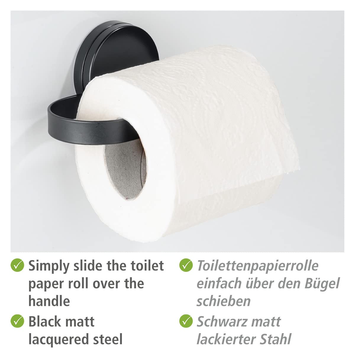 wenko-static-loc-plus-toilettenpapierhalter-pavia-schwarz-stahl-matt-15-5-x-6-x- image 3