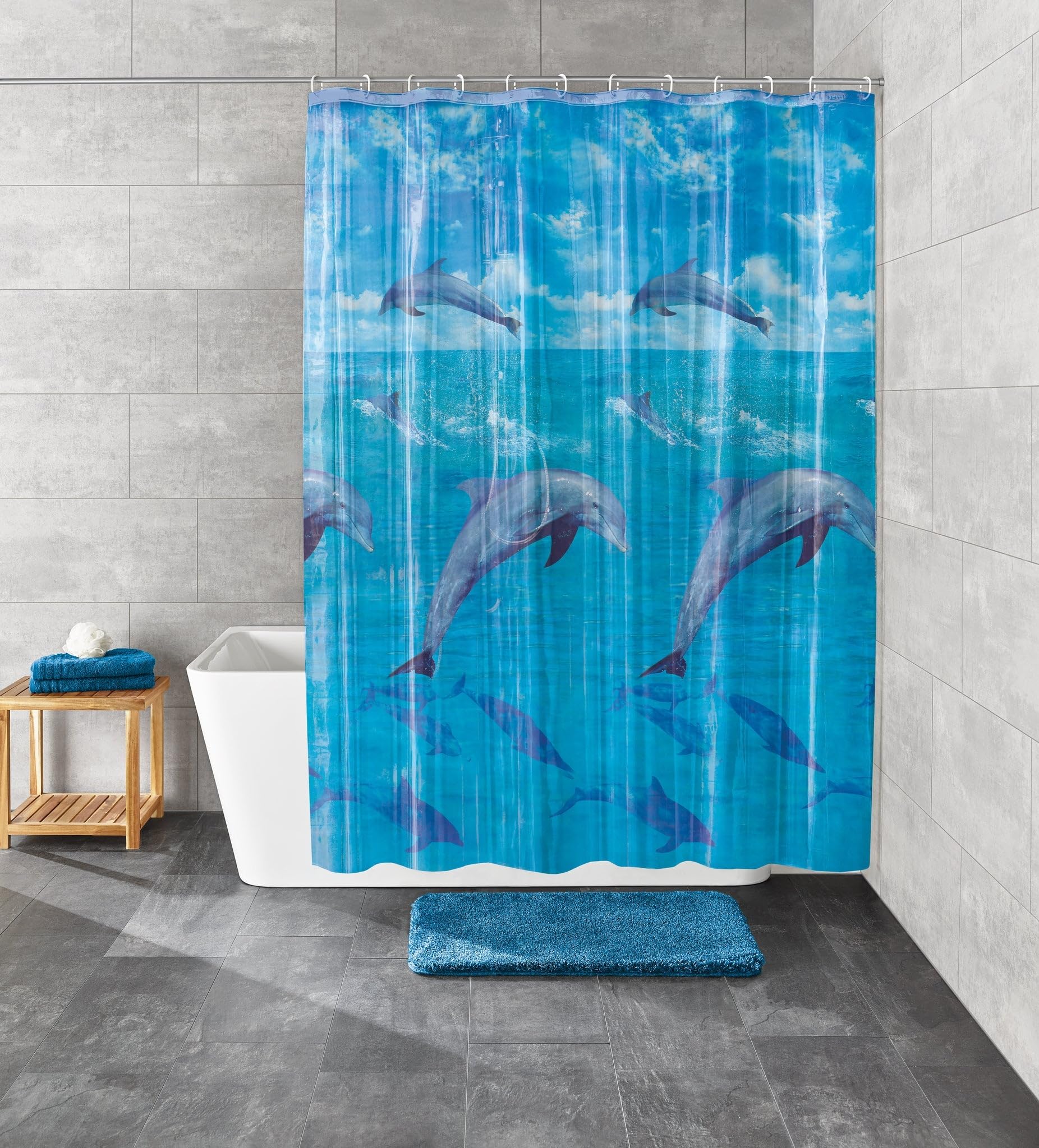 kleine-wolke-duschvorhang-dolphin-peva-180-x-200-cm-multicolor image 2