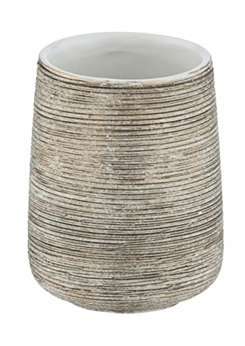 wenko-fedio-zahnputzbecher-keramik-gold-8-x-11-cm-handbemalt-relief image 7
