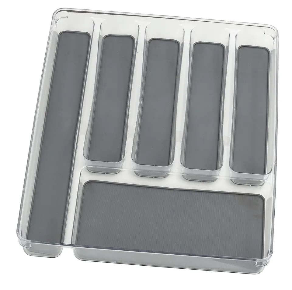 wenko-besteckkasten-6-f-cher-32-x-4-5-x-40-cm-transparent image 1