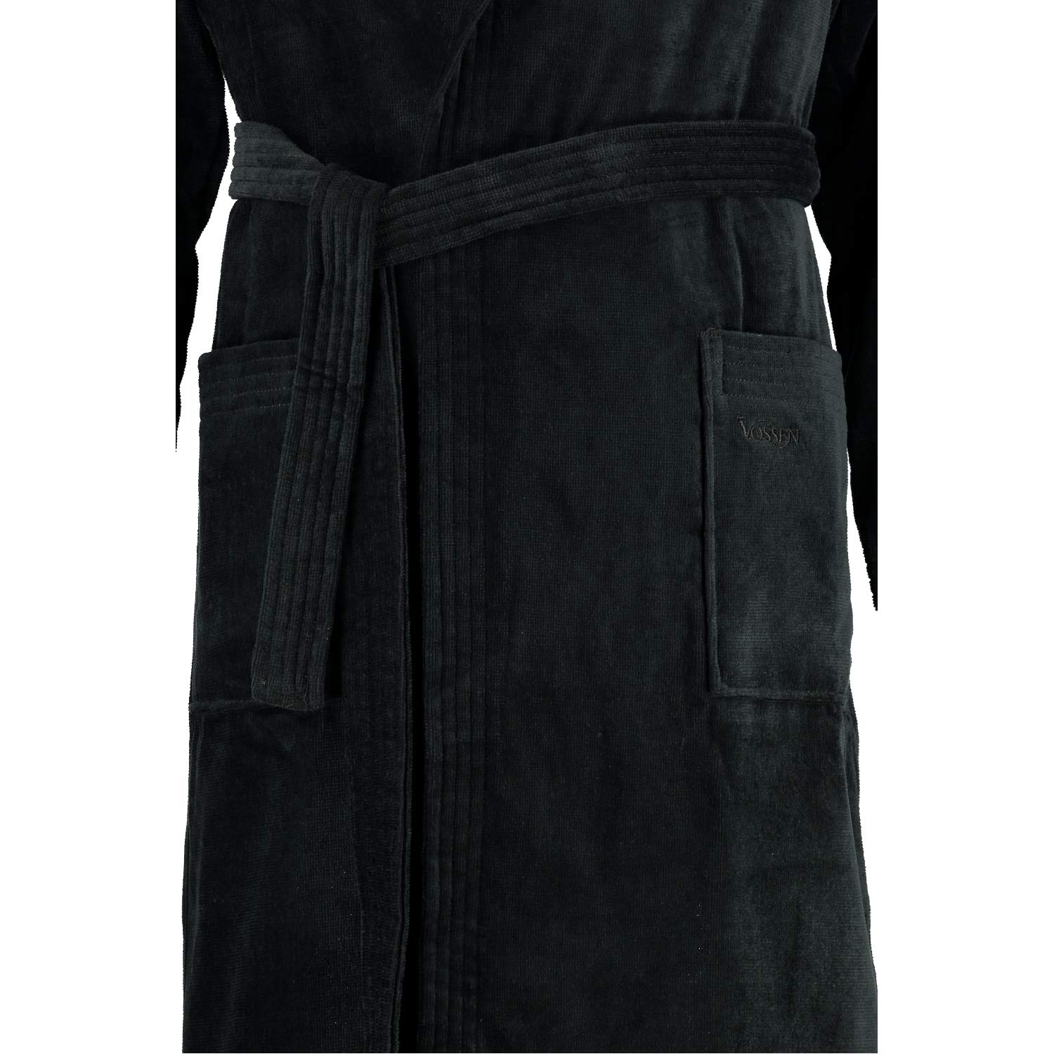 vossen-bademantel-texas-mit-kapuze-schwarz-7900-gr-e-xl-unisex image 3