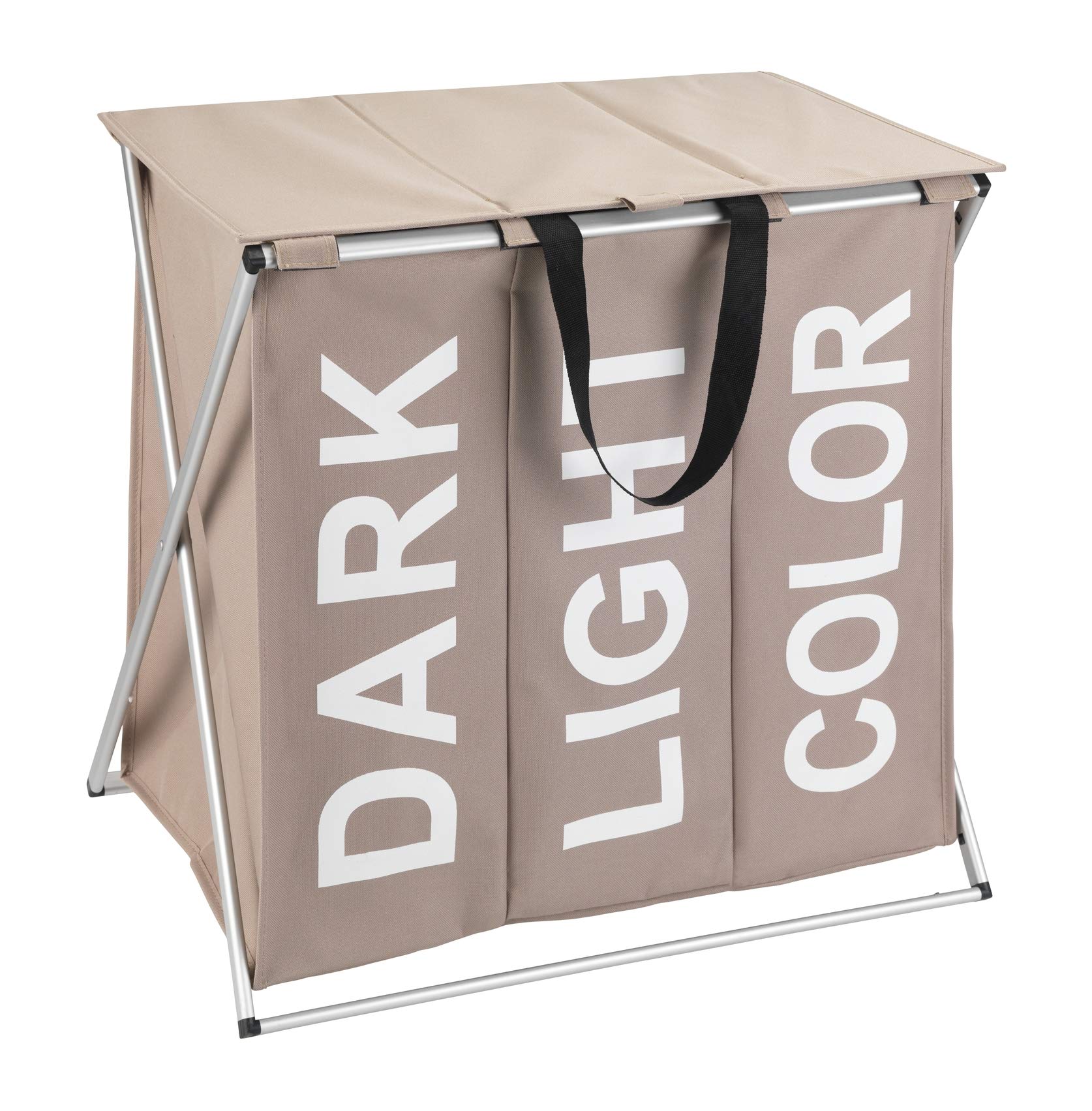 wenko-trio-top-taupe-w-schesammler-118-l-w-schekorb-mit-deckel-und-3-f-chern image 1