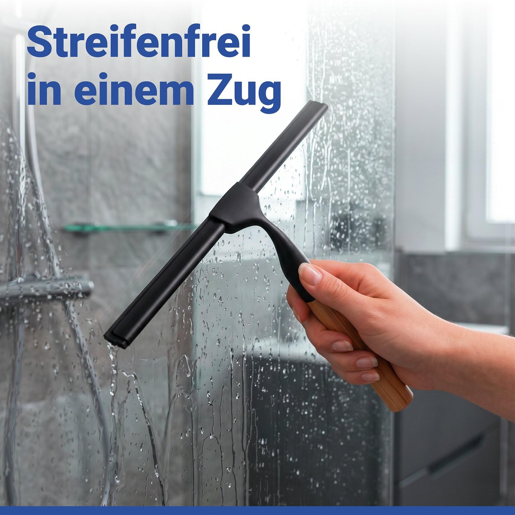 wenko-turbo-loc-duschabzieher-24-3-cm-mit-haken-ohne-bohren image 2