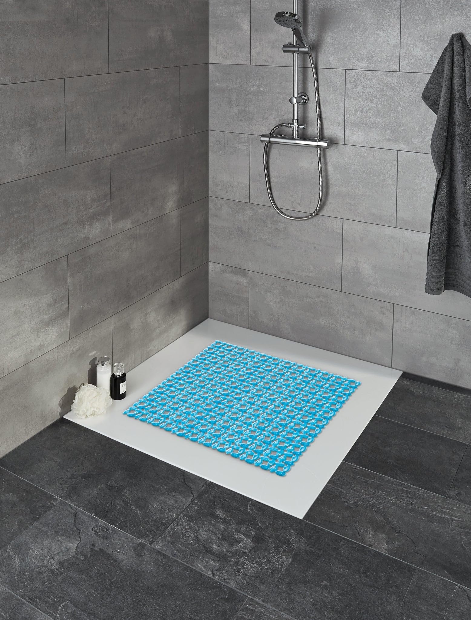 kleine-wolke-duscheinlage-ivy-pvc-t-rkis-54x54-cm image 3