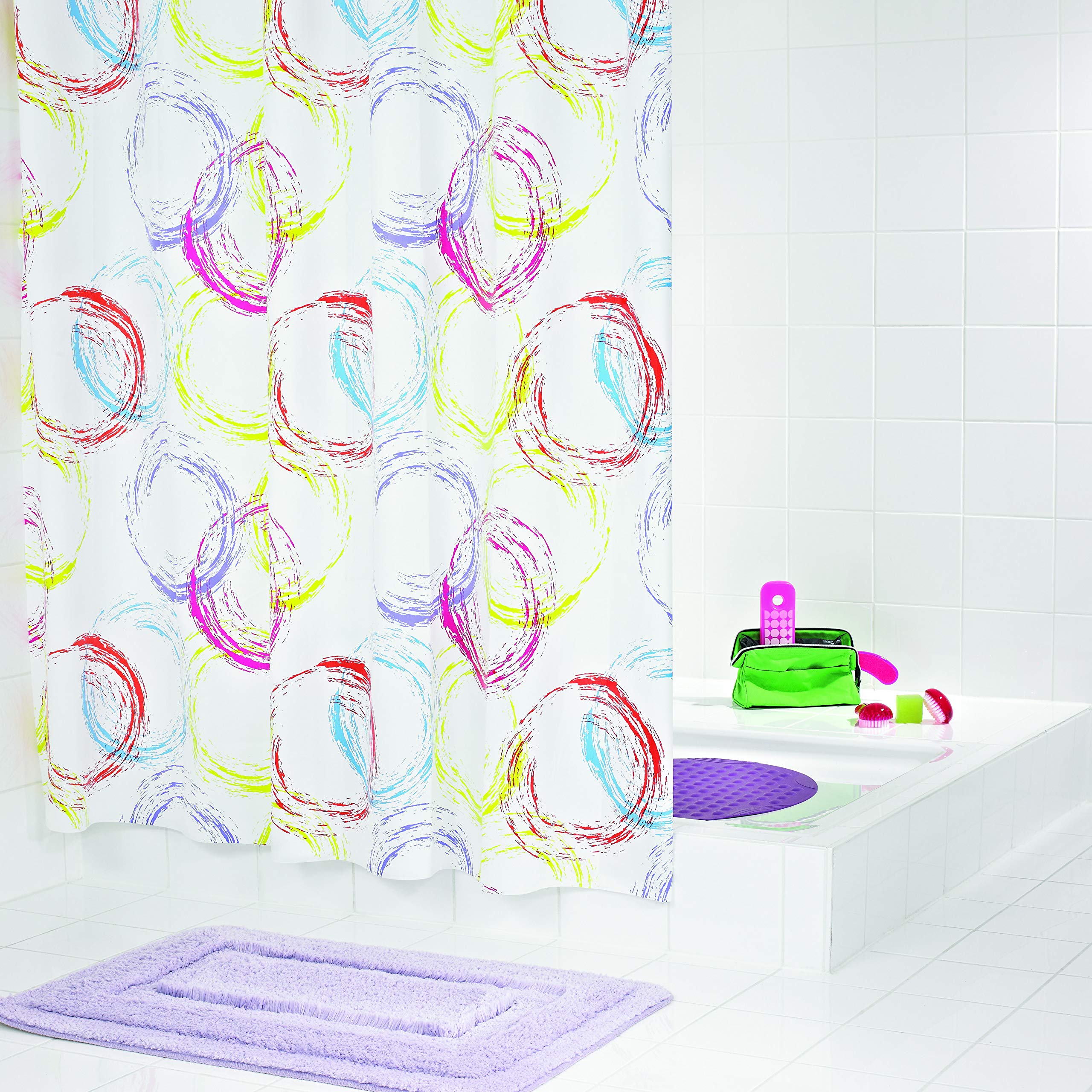 ridder-folien-duschvorhang-party-multicolor-180-x-200-cm-peva image 2