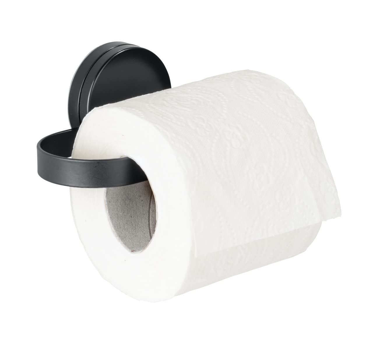 wenko-static-loc-plus-toilettenpapierhalter-pavia-schwarz-stahl-matt-15-5-x-6-x- image 1