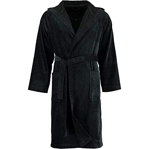 vossen-bademantel-texas-mit-kapuze-schwarz-7900-gr-e-xl-unisex image 8