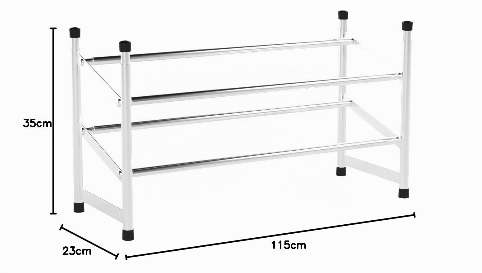 wenko-schuhregal-ausziehbar-f-r-10-paar-stapelbar-chrom-62-115-x-35-x-23-cm image 3