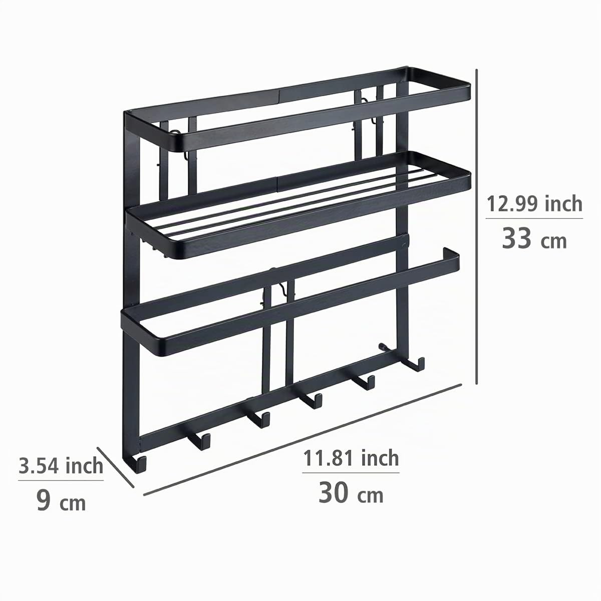 wenko-gala-multifunktionsregal-30-x-33-x-9-cm-schwarz image 2