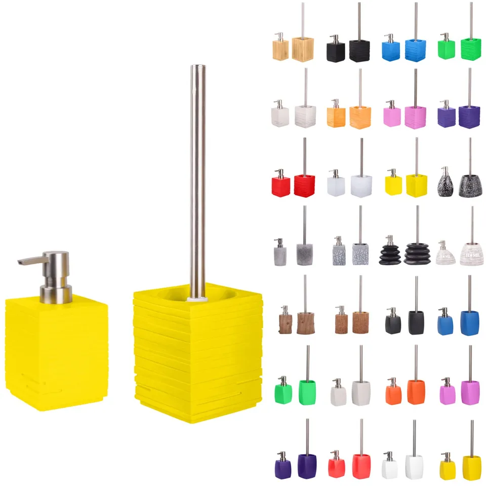 sanilo-badezimmer-set-calero-yellow-seifenspender-wc-b-rste-ohne-bohren image 1