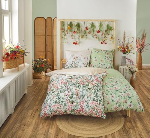 kleine-wolke-bettw-sche-satin-magnolia-distel-155-x-220-cm-80-x-80-cm image 7