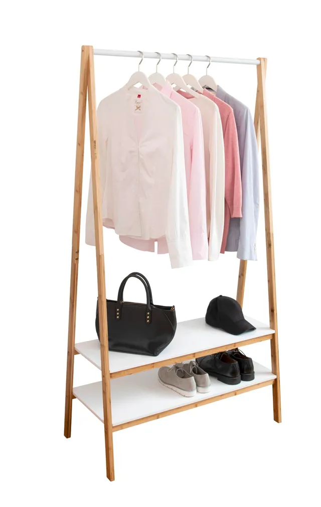 wenko-finja-standgarderobe-95-x-172-x-42-cm-bambus-braun-wei image 1