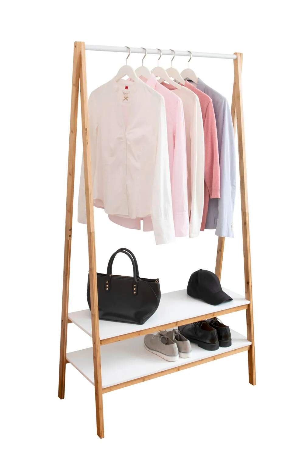 wenko-finja-standgarderobe-95-x-172-x-42-cm-bambus-braun-wei image 1