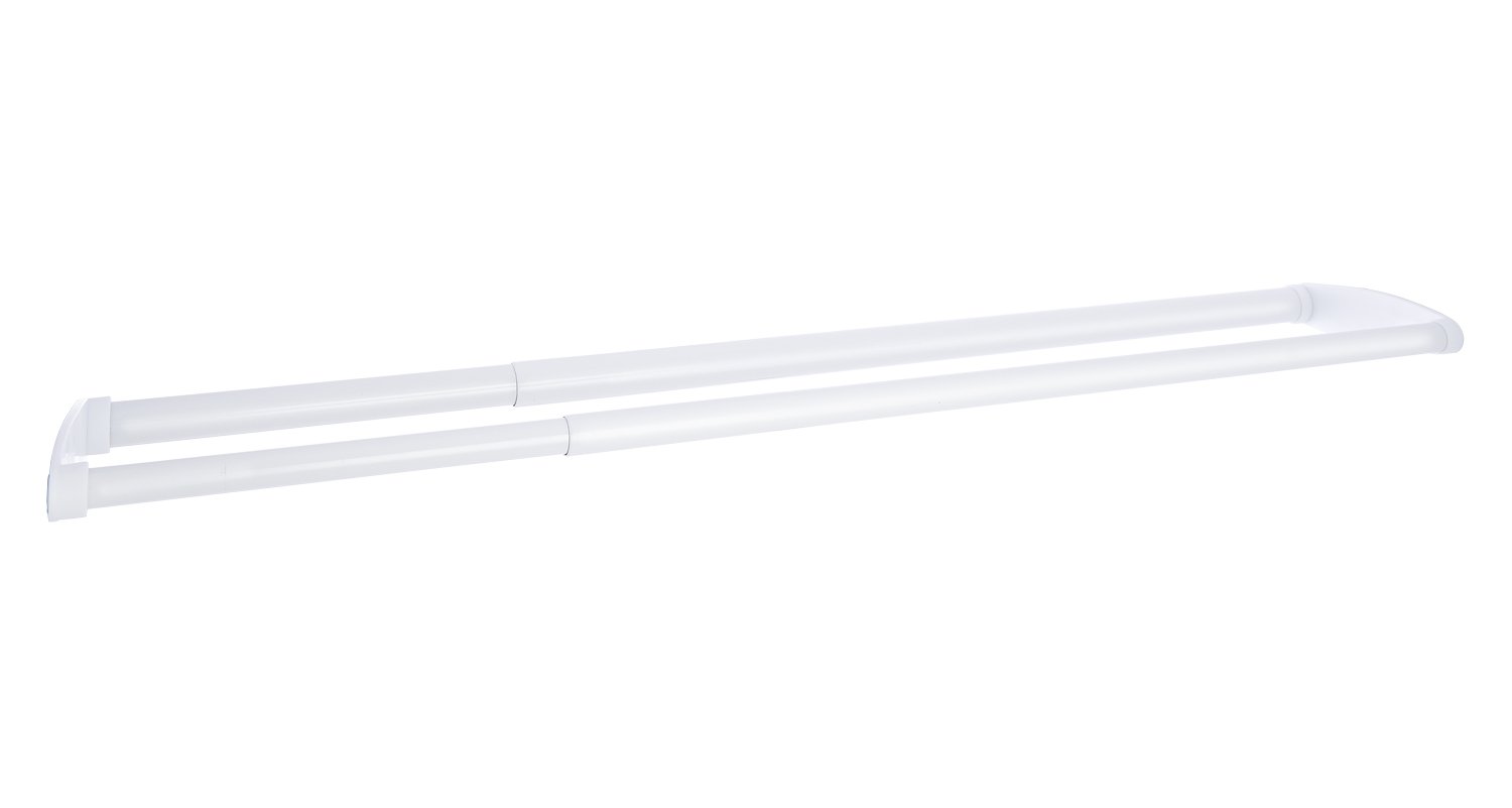ridder-11081101-teleskop-doppelduschstange-100-185-cm-aluminium-wei image 1