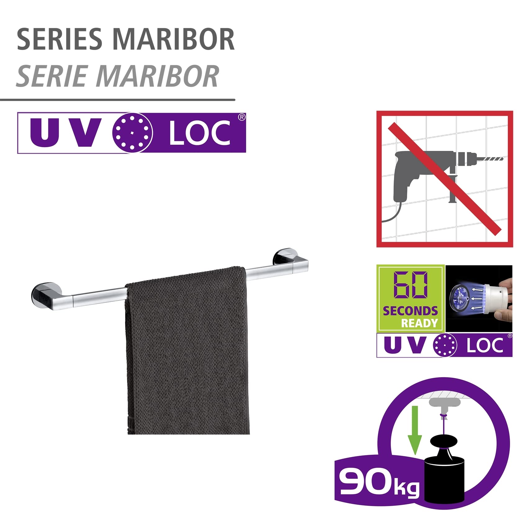 wenko-maribor-uno-badetuchstange-63-5-cm-uv-loc-ohne-bohren-chrom image 3