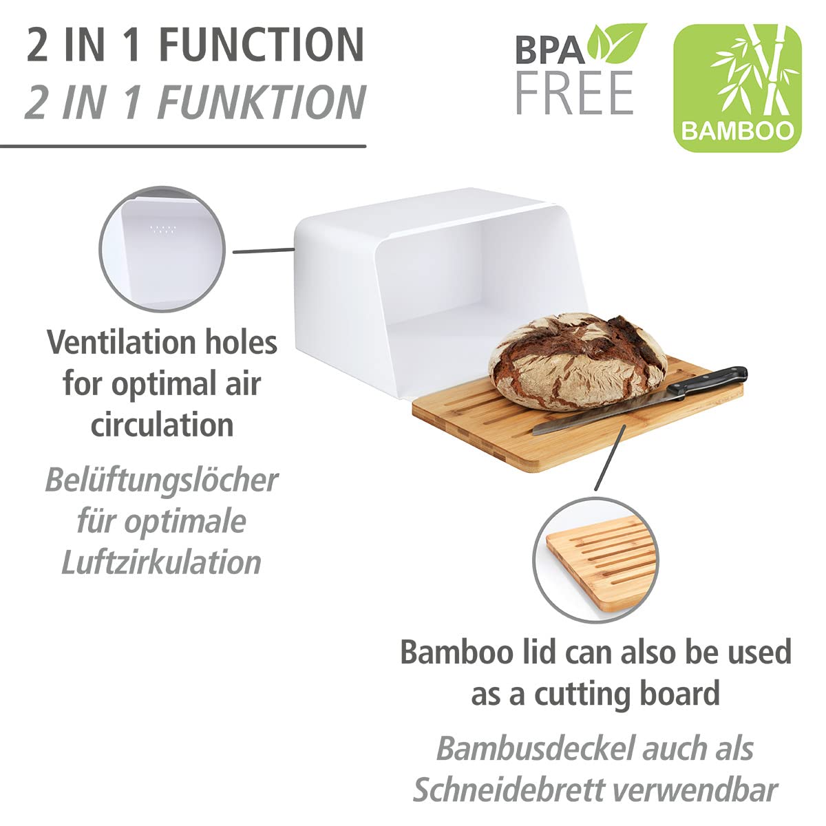 wenko-brotkasten-kubo-mit-bambusbrett-brotaufbewahrungsbox-35-x-20-5-x-26-cm-wei image 2
