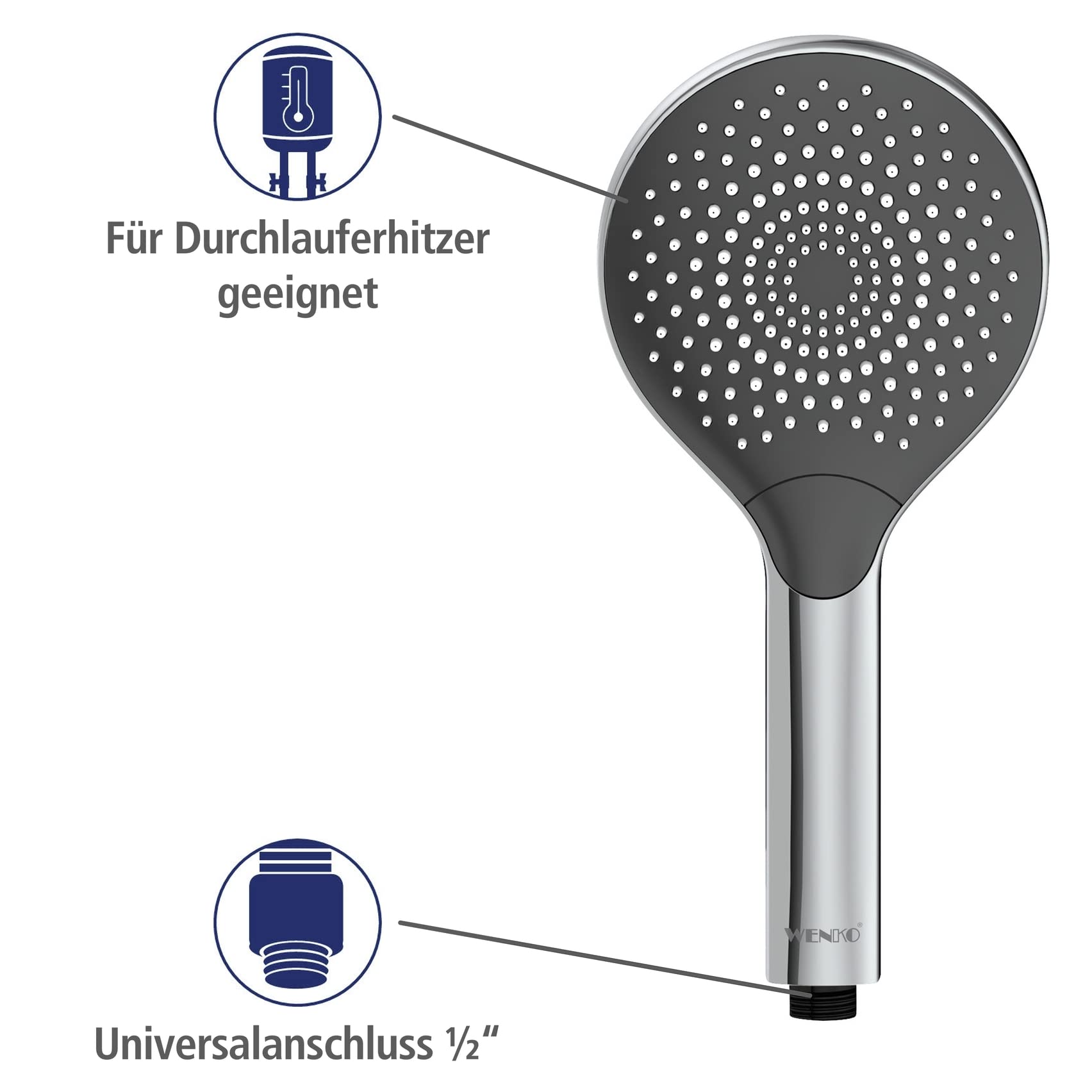 wenko-duschkopf-watersaving-chrom-12-cm image 7