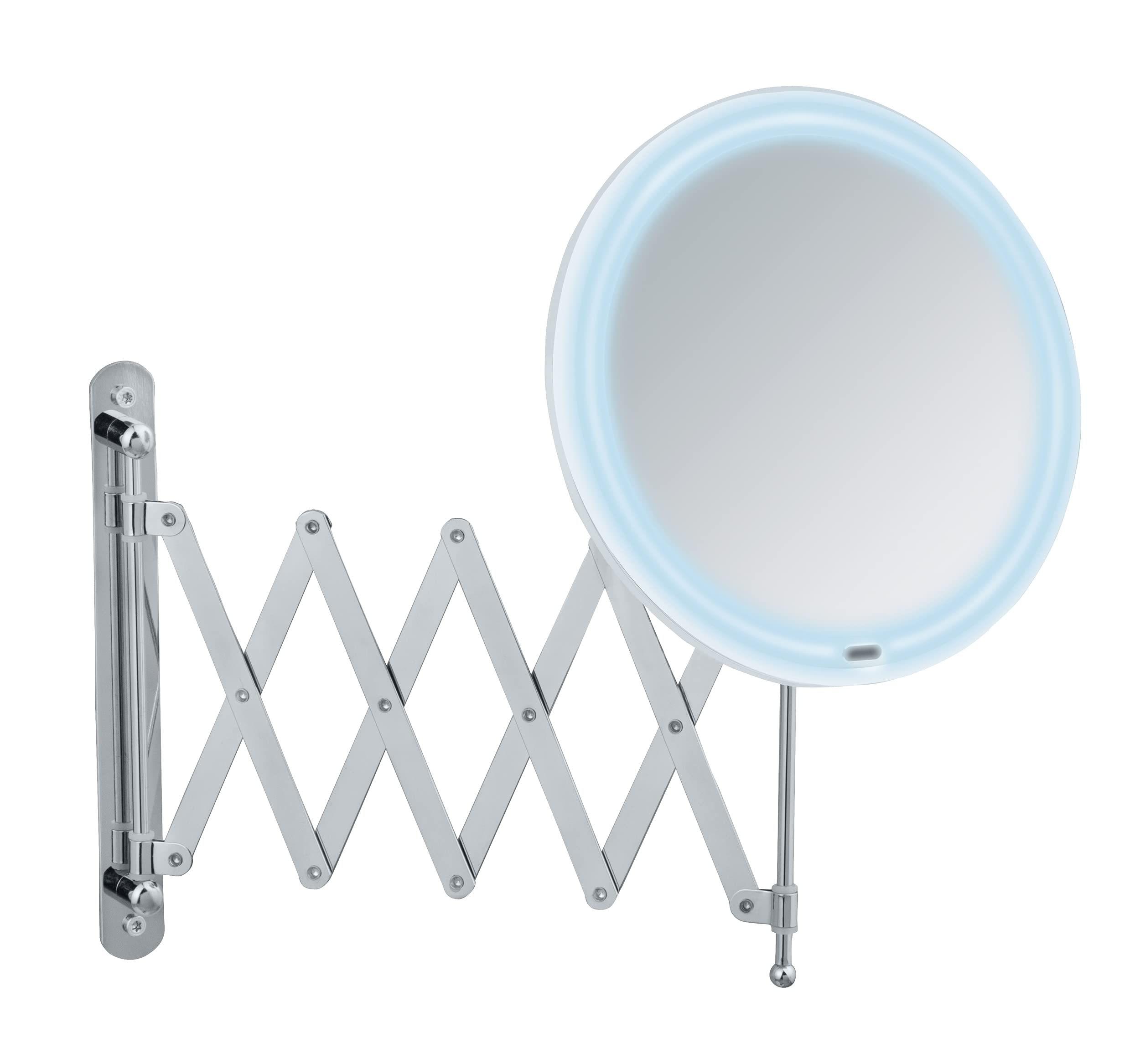 wenko-barona-led-teleskop-wandspiegel-schwarz-5-fach-vergr-erung-touch-dimmer image 3